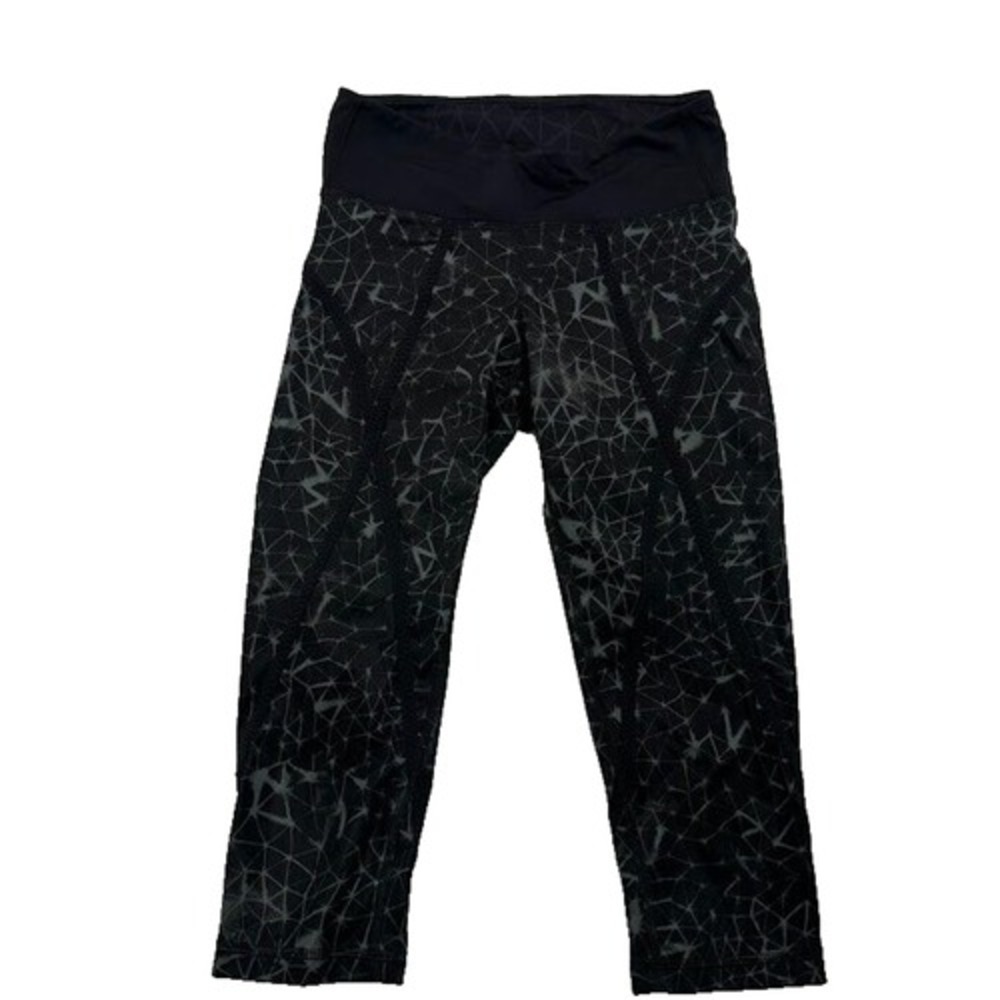 Lululemon Leggings Size 4 Pedal Pace Crop Star Crushed Coal Black/Black Luxtreme